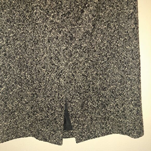 Talbots Petites Wool Blend Black And White Midi Skirt, Size 8 - Picture 7 of 9